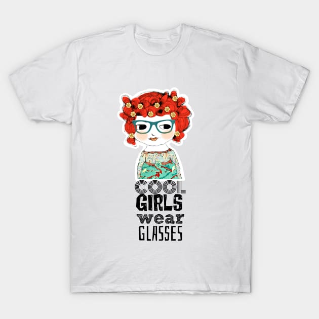 Cool Girls Wear Glasses -- Charlotte T-Shirt by tracey